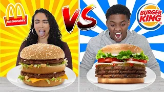 MCDONALDS VS BURGER KING FOOD CHALLENGE