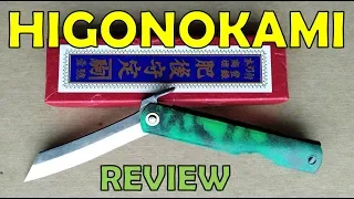 Review of a Higonokami folding knife from JAPAN - Ever heard of Blue Paper Steel?