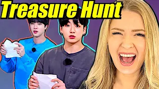 Americans React To BTS TREASURE HUNT (Run BTS 110 and 111)