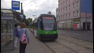 Poland, Szczecin, tram 8 ride from Brama Portowa to Hangarowa