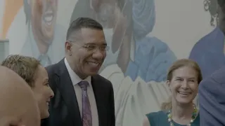 Prime Minister Andrew Holness arrived in Hartford