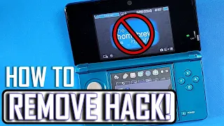 Remove The Hack From Your Nintendo 3DS Console Restoring Nand Backup How To