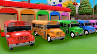 five little monkey Baby songs  Change color Farm School bus - Nursery Rhymes & Kids Songs