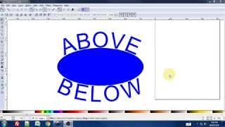 Text on an ellipse In Inkscape