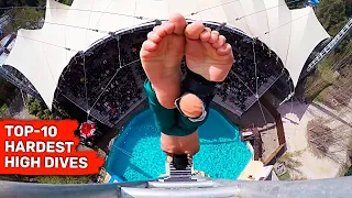 Top-10 hardest jumps from 27 meters in water EVER | Impossible high dives from 90 ft in water