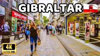 🇬🇮[4K] GIBRALTAR United Kingdom | City Walking Tour May 2023 | The British Overseas Territory