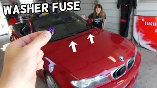 WINDSHIELD WASHER PUMP FUSE LOCATION REPLACEMENT | WASHER NOT WORKING BMW E46