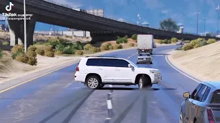 car drifting GTA 5 l tiktok video Toyota Land cruiser V8