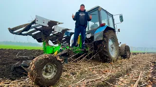 ❌Оранка соняшника❗️какашки💩замість добрив , плуг veles agro pon 3