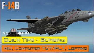 DCS World - F-14 Tomcat - Bombing Quick Tips (Jester, RIO, Computer Pilot/Target, Lofting)
