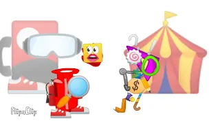 mini crewmate kills the amazing digital circus emoji characters|Among us