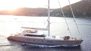 S/Y ALL ABOUT U2 | 49.99m ADA Yacht Works large volume sailing yacht for sale - World Cruiser Tour