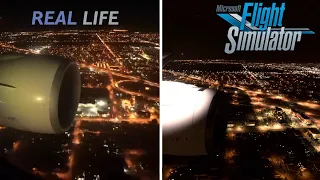 Real Life vs MFS2020 Night Landing (CYVR)