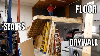 Mechanic Still Building Office and Storage Loft | Stairs, Drywall, Second Floor - Part 2