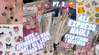 ALI EXPRESS NAIL ART HAUL! Shop with me pt.2 ! WHAT DID I RECEIVE?! | CHEAP NAIL ART HAUL