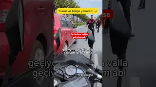 Motorcu polise yakalandı.