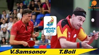 Timo Boll - Vladimir Samsonov II European Games , Minsk 2019 II quarter final