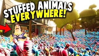 Filling The Neighborhood With 100,000 Toy Animals!? (Pranking Dad!) | Hello Neighbor Hide And Seek