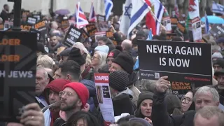 'Bring them home': thousands march against anti-Semitism in London | AFP