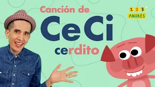 Cinco Cerditos – Canción de la letra C - Sonido suave Ce Ci - Canta las Letras - 123 Andrés