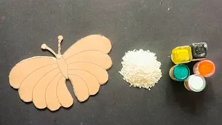 Unique Butterfly Wall Hanging Craft / Using Rice and Cardboard/ Paper Craft For Home Decoration