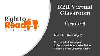 R2R English Virtual Classroom - Grade 6 - Unit 4 - Activity 6