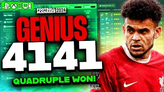 JoshDaly's GENIUS 4-1-4-1 FM24 Tactic! | 200+ Goals + Quadruple Won!