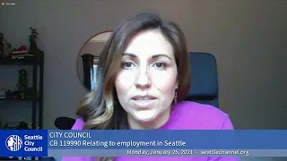 Seattle City Council 1/25/21