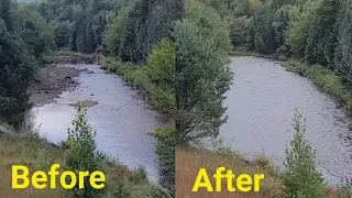 First Flow After Drought. Ammonosac, Zealand And Saco Rivers. Finally Some Relief From The Drought