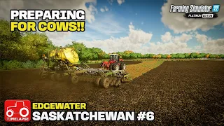 SOWING GRASS, HARVESTING BARLEY & BALING STRAW!! [Edgewater Saskatchewan] FS22 Timelapse # 6