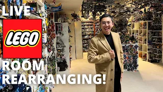 LIVE LEGO Room Re-Organizing and Setup!