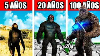 SOBREVIVÍ 100 AÑOS cómo KING KONG en GTA 5!