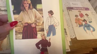 ASMR -  Subscriber request Soft Spoken looking at vintage sewing pattern packages