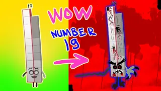 Numberblocks NEW Fanmade 2020 Number 19 HORROR VERSION