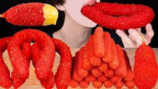 ASMR HOT CHEETOS SAUSAGE SPAM CHEESE STICKS CORN DOG CHEESY COOKING MUKBANG 치토스 소세지 먹방 EATING SOUNDS