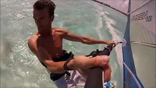 windsurfing bonaire lac bay with gopro 3 silver