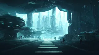 Deep Relaxing Spaceport Ambient (Calm Cyberpunk Sci Fi Space Music) | Inverno Scoring