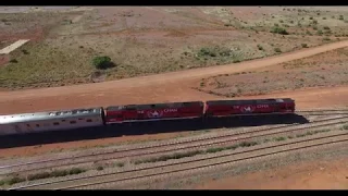 The Ghan Train by drone