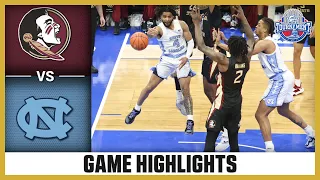 Florida State vs. North Carolina Game Highlights | 2024 ACC Men’s Basketball Tournament