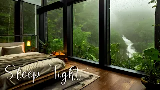 Rainy Day At Cozy Forest Room Ambience ⛈ Soft Rain in Woods for Deep Sleep, Sleep Tight #13