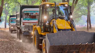 JCB 3DX Fully Loading Mud in Truck and Tractor | Tata Truck | John Deere 5310