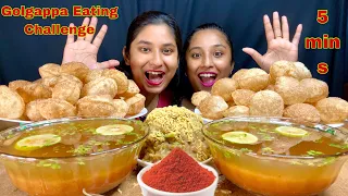 Unlimited 🔥🌶️Spicy Big Size Panipuri Challenge in just 5mins|Panipuri Eating/Golgappa/Gupchup Eating