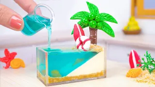 Coolest Miniature Jelly Decorating Idea | Awesome Miniature Ocean Jelly | Tiny Swimming Pool Jelly