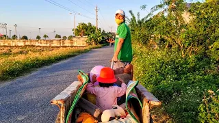 Driving an old cart around our village in Vietnam | Family travel vlog by Meigo Märk
