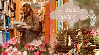 A Cozy Rainy Spring Day🌸🌧 Bookstores, Reading, Spring Movies & Building an Enchanted Fairy Garden