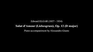 E. ELGAR, Salut d'Amour, Op. 12 | Piano accompaniment