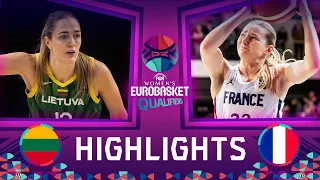 Lithuania v France | Basketball Highlights - FIBA Women's EuroBasket 2023 Qualifiers
