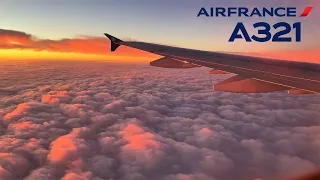 Pink Sunrise - 🇩🇪 Berlin Brandenburg BER - Paris CDG 🇫🇷 Air France Airbus A321 [FULL FLIGHT REPORT]