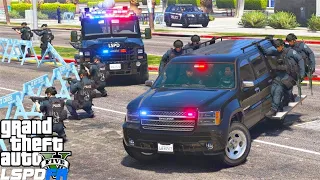 SWAT Intense Response To Police Station Attack in GTA 5 || police car🚓 attack on me😱