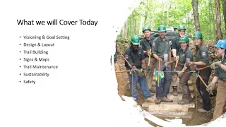 Town Forest Recreation Planning Webinar Series  Trail Building & Maintenance